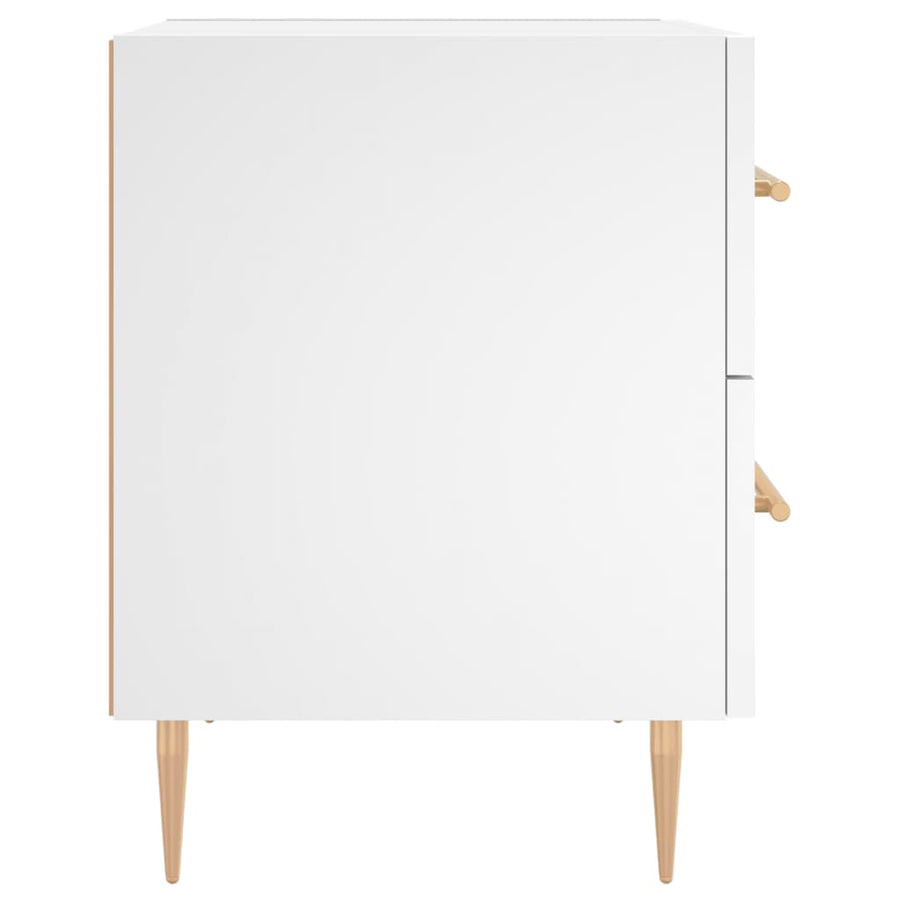 Bedside Cabinet White 40x35x47.5 cm Engineered Wood