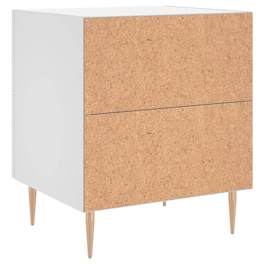 Bedside Cabinet White 40x35x47.5 cm Engineered Wood