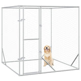 Outdoor Dog Kennel Silver 2x2x2 m Galvanised Steel