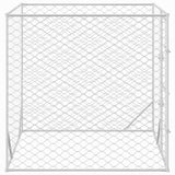 Outdoor Dog Kennel Silver 2x2x2 m Galvanised Steel - Top-Down View