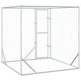Outdoor Dog Kennel Silver 2x2x2 m Galvanised Steel