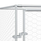 Outdoor Dog Kennel Silver 2x2x2 m Galvanised Steel