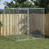 Outdoor Dog Kennel Silver 2x2x2 m Galvanised Steel