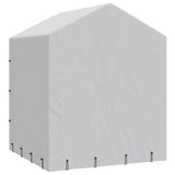Outdoor Dog Kennel with Roof Silver 2x2x2.5 m Galvanised Steel