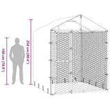 Outdoor Dog Kennel with Roof Silver 2x2x2.5 m Galvanised Steel