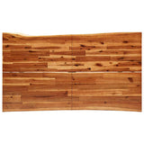 Dining Table with Live Edge 140x80x75 cm Solid Wood Acacia - Rear View