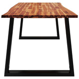 Dining Table with Live Edge 180x90x75 cm Solid Wood Acacia