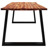 Dining Table with Live Edge 200x90x75 cm Solid Wood Acacia - 45-Degree Angle