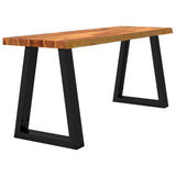 Bench with Live Edge 110 cm Solid Wood Acacia - Side View