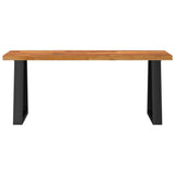 Bench with Live Edge 110 cm Solid Wood Acacia - Top-Down View