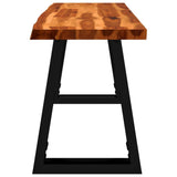 Bench with Live Edge 110 cm Solid Wood Acacia - 45-Degree Angle