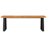 Bench with Live Edge 140 cm Solid Wood Acacia