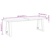 Bench with Live Edge 140 cm Solid Wood Acacia - Extra Image