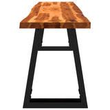 Bench with Live Edge 160 cm Solid Wood Acacia - Top-Down View