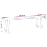 Bench with Live Edge 160 cm Solid Wood Acacia - Low Angle