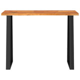 Console Table with Live Edge 110x35x80 cm Solid Wood Acacia