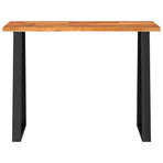 Console Table with Live Edge 110x35x80 cm Solid Wood Acacia