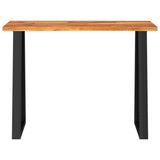 Console Table with Live Edge 110x35x80 cm Solid Wood Acacia - Top-Down View