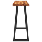 Console Table with Live Edge 110x35x80 cm Solid Wood Acacia