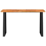 Console Table with Live Edge 140x40x80 cm Solid Wood Acacia
