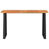Console Table with Live Edge 140x40x80 cm Solid Wood Acacia - Top-Down View