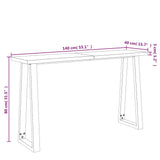 Console Table with Live Edge 140x40x80 cm Solid Wood Acacia - Extra Image