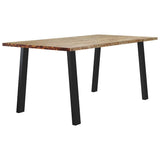 Dining Table 150x90x75 cm Solid Wood Acacia - Side View