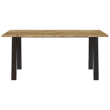 Dining Table 150x90x75 cm Solid Wood Acacia - Top-Down View