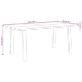 Dining Table 150x90x75 cm Solid Wood Acacia - Extra Image
