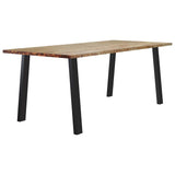 Dining Table 200x90x75 cm Solid Wood Acacia - Side View