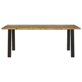 Dining Table 200x90x75 cm Solid Wood Acacia - Top-Down View