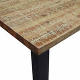 Dining Table 200x90x75 cm Solid Wood Acacia - Close-Up Angle
