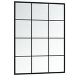 Wall Mirrors 2 pcs Black 80x60 cm Metal