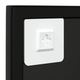 Wall Mirrors 2 pcs Black 80x60 cm Metal - Close-Up Angle