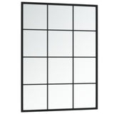 Wall Mirrors 3 pcs Black 80x60 cm Metal