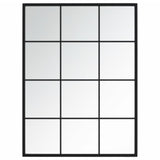 Wall Mirrors 3 pcs Black 80x60 cm Metal - Top-Down View