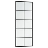 Wall Mirrors 2 pcs Black 100x40 cm Metal - Side View