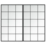 Wall Mirrors 2 pcs Black 100x60 cm Metal
