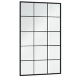 Wall Mirrors 2 pcs Black 100x60 cm Metal - Top-Down View