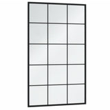 Wall Mirrors 3 pcs Black 100x60 cm Metal - Side View