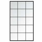Wall Mirrors 3 pcs Black 100x60 cm Metal - Top-Down View