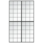 Wall Mirrors 4 pcs Black 100x60 cm Metal