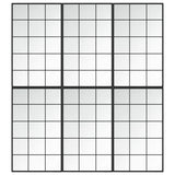 Wall Mirrors 6 pcs Black 100x60 cm Metal - Front View