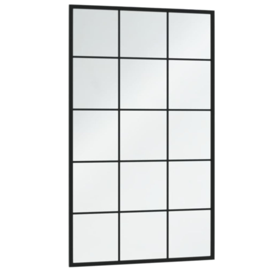 Wall Mirrors 6 pcs Black 100x60 cm Metal