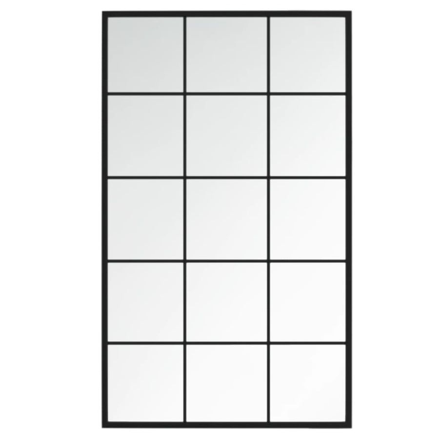 Wall Mirrors 6 pcs Black 100x60 cm Metal