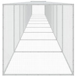 Chicken Cage with Roof Anthracite 1003x98x90 cm Galvanised Steel - Top-Down View