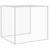Chicken Cage with Roof Light Grey 203x98x90 cm Galvanised Steel