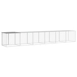 Chicken Cage with Roof Light Grey 603x98x90 cm Galvanised Steel