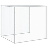 Chicken Cage with Roof Light Grey 803x98x90 cm Galvanised Steel - Low Angle