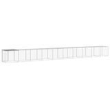 Chicken Cage with Roof Light Grey 1003x98x90 cm Galvanised Steel